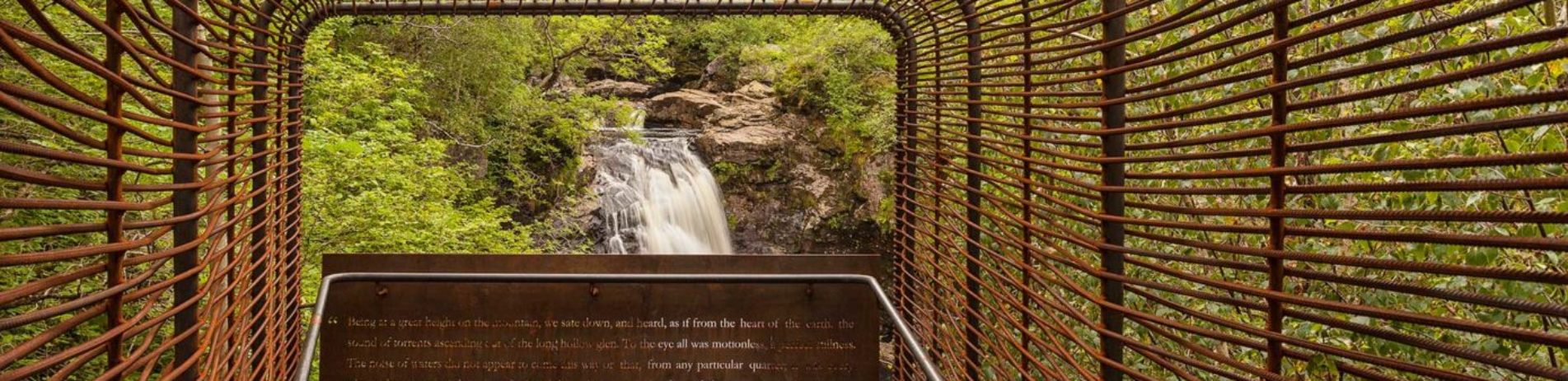 woven-sound-art-installation-walkway-made-of-corrugated-iron-at-edge-of-falls-of-falloch