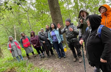 Group of visitors with National Park Education & Inclusion advisor