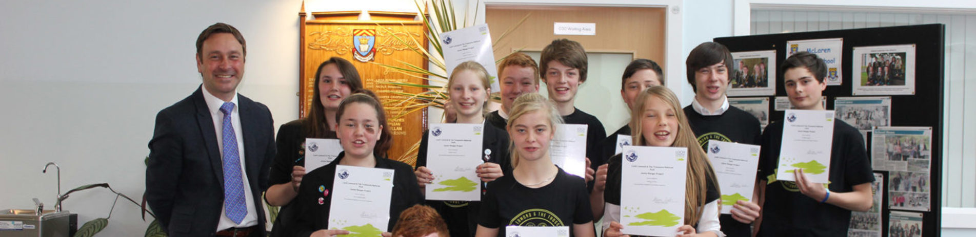 group-of-junior-rangers-from-maclaren-highschool-proudly-displaying-their-new-certificates