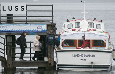 people-boarding-on-waterbus-from-luss-pier-on-rainy-day