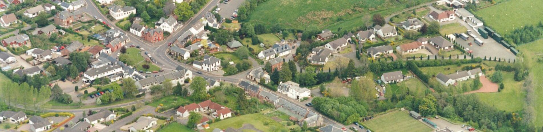 aerial-of-village-buildings-and roads