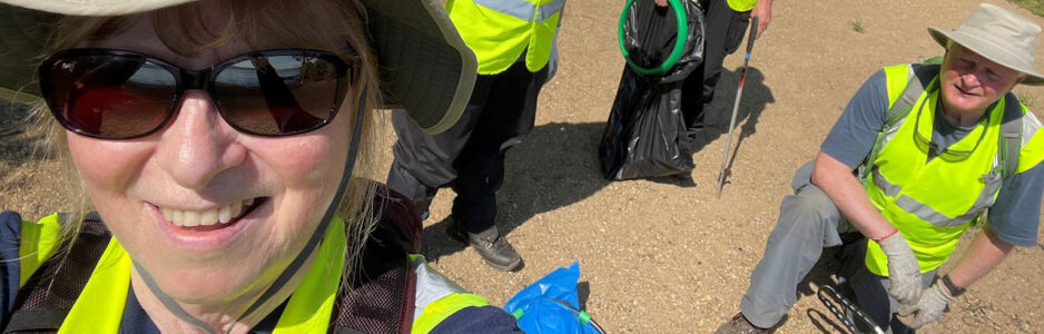 Group of Volunteers in hi vis vest