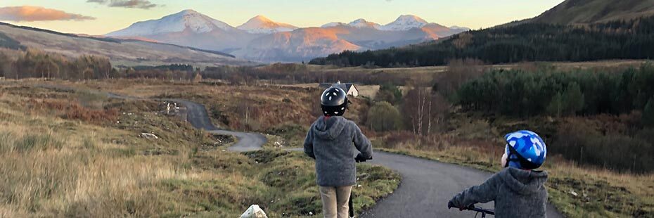 two-young-boys-on-scooters-on-new-path-from-dalrigh-to-tyndrum