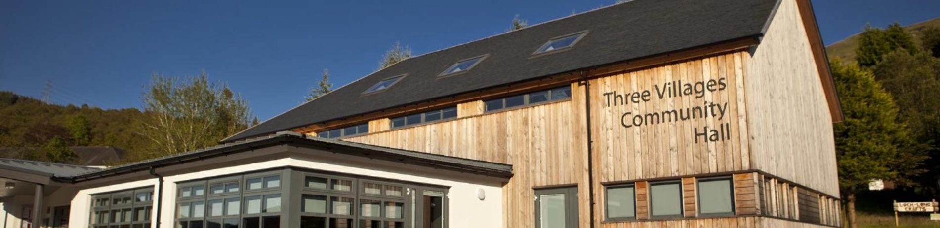 three-villages-community-hall-building-in-arrochar-with-blue-skies-above