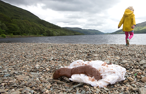 human-waste-left-on-beach-spoiling-the-visit-of-little-girl-on-loch-lomond