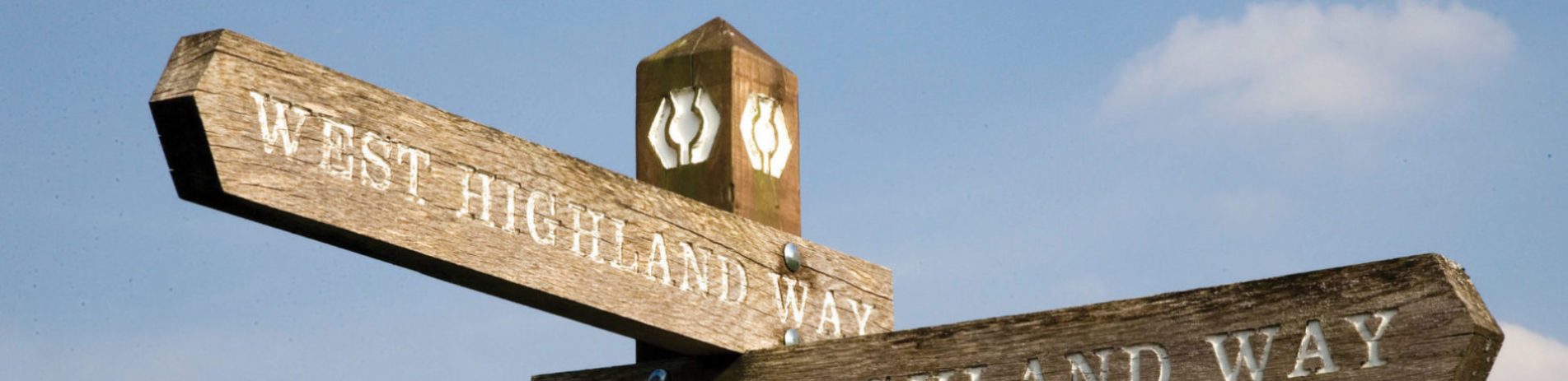 west-highland-way-wooden-path-indicators-at-crossroads-with-thistle-symbol-prominent