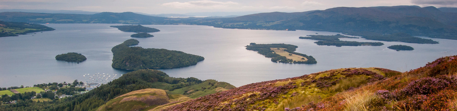 Highland Boundary Faultline view from Conic Hill over Loch Lomond Islands