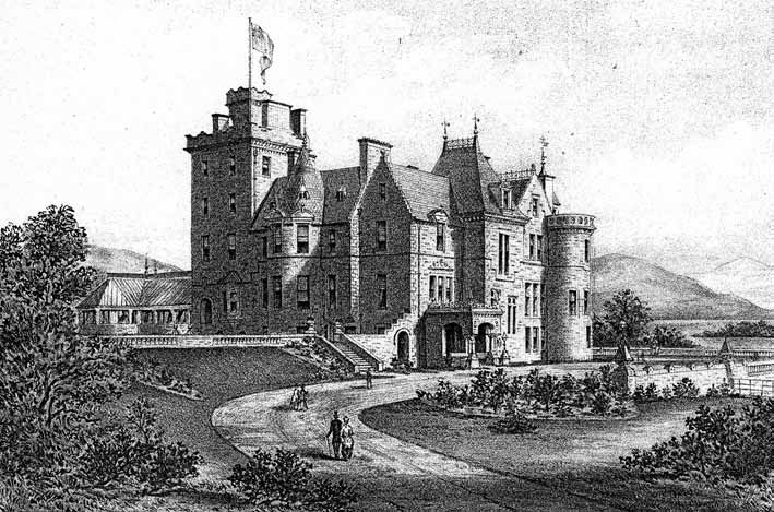 Auchendennan House, from The Book of Dumbartonshire by J. Irving 1879 (RCAHMS)