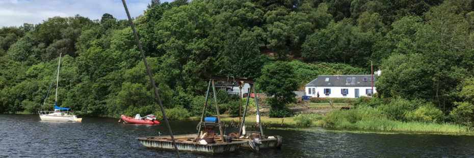 Arriving at Inchailloch by boat, taken by YCSA member