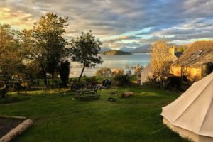 Autumn glamping at Portnellan Farm